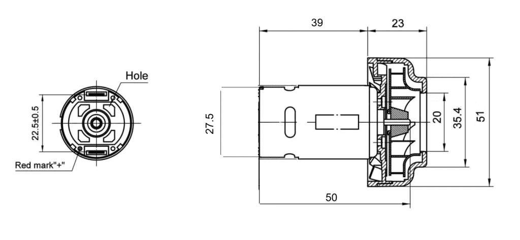 موتور جارو شارژی مدل XR-380SH (7.1VDC)