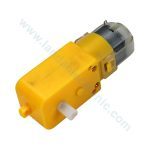 موتور گیربکس زرد دو شفت (6V_100RPM)