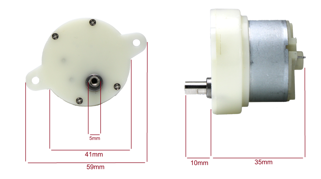 موتور گیربکس پلاستیکی 6 ولت 90RPM مدل JS-40