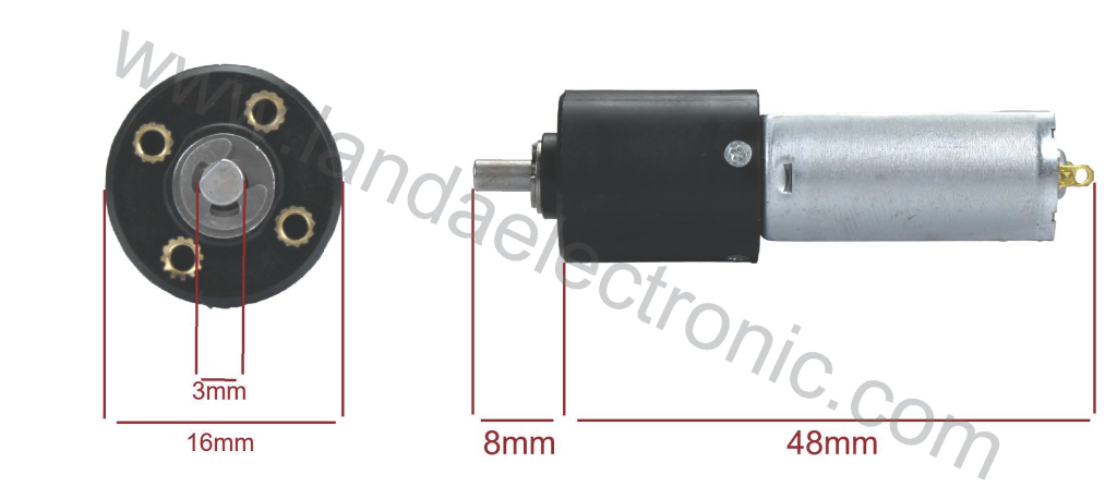 موتور گیربکس 12ولت 120دور خورشیدی WFK-050SH