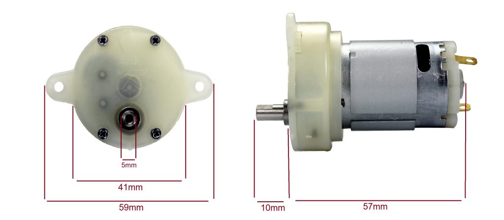 موتور DC گیربکس دار ولتاژ 3.7 سرعت 800 دور XY380SA